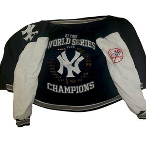 New York Yankees 27 World Series champions zipper varsity jacket